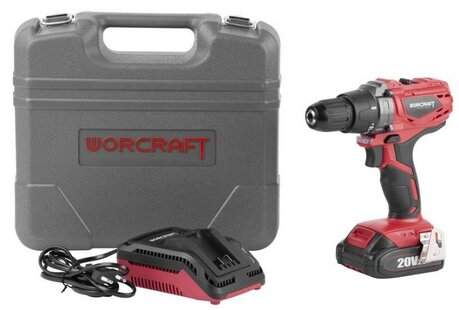 Skrutkovač Worcraft CD-S20LiEB, 20V, LED, akumulátor 2.Ah + nabíjačka